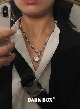 Titanium steel love necklace ins tide hip-hop personality