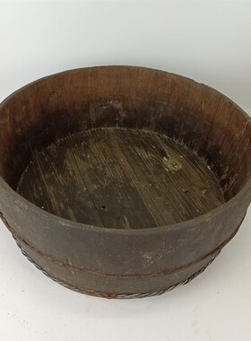 民俗老物件老式洗衣工具复古摆件怀旧展览道具木桶木盆板凳搓衣板