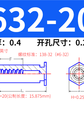 英制不锈钢压铆螺柱BSOS-632/8632铆钉铆柱铆螺母