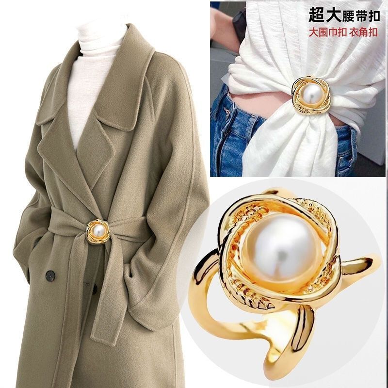 【促销中】大衣收腰扣环蝴蝶结衬衫丝巾扣新款腰带固定纽扣多功能 - 图3