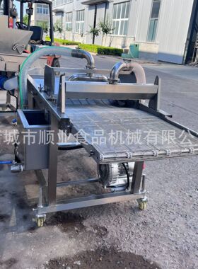 全麦面包片600型上浆机油炸土豆串裹浆机全自动面包片淋浆设备