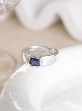 云同珠宝跨境祖母绿男士戒指欧美