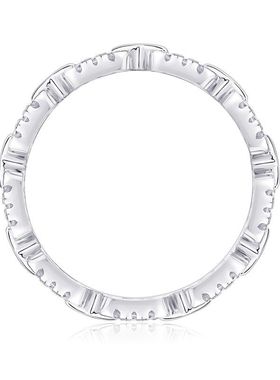 欧美流行浑身戒莫桑石戒指女不