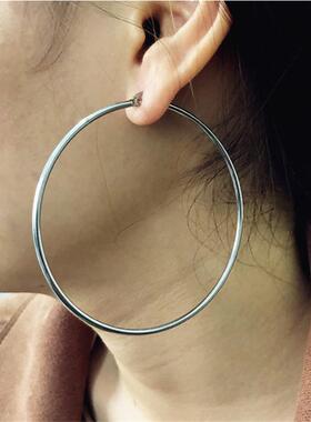 New Big Earrings for Women Circle Round Jewelry Dangle Gift