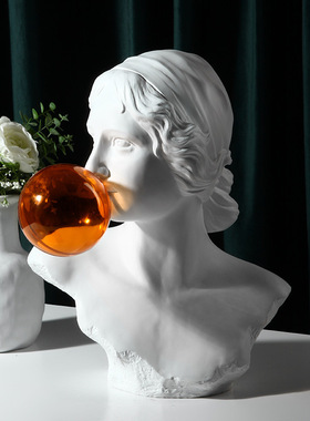 欧式大卫人物雕塑摆件北欧轻奢家居客厅书房装饰品石膏人像样板房