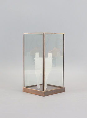 现代新中式样板房间客厅茶几书房三足方耳鼎玄关家居软装饰品摆件