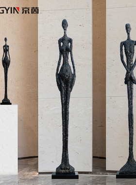 抽象迎宾人物雕塑样板间现代客厅商场大堂人像艺术品落地装饰摆件
