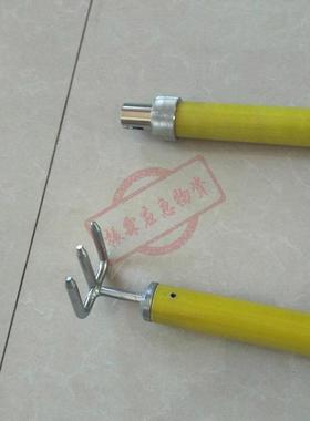 电力施工三齿扒操作杆1.8米电工变电维护三叉耙长柄绝缘三齿耙