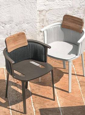 户外阳台桌椅茶几藤编花园露天不锈钢网状吧台椅庭院小阳光房家具