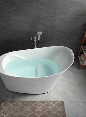 直销新款亚克力浴缸无缝对接小浴缸小户型加深泡澡浴缸
