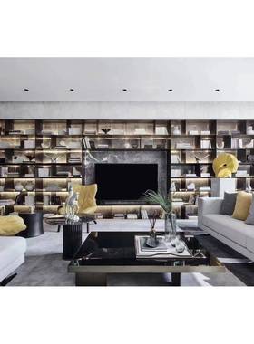 如简卧室客厅商场意式极简铝板展示柜商品珠宝装饰物展示柜储物柜