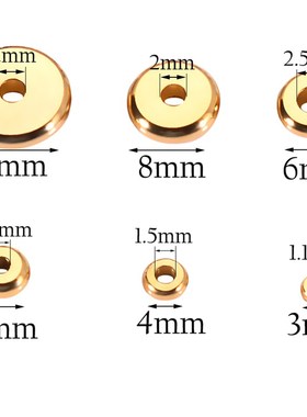 50Pcs/Lot Stainless Steel Spacers Beads Flat Round Loose Spa