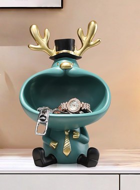 门口钥匙收纳摆件神器置物架入户玄关鞋柜装饰品新房子乔迁礼物