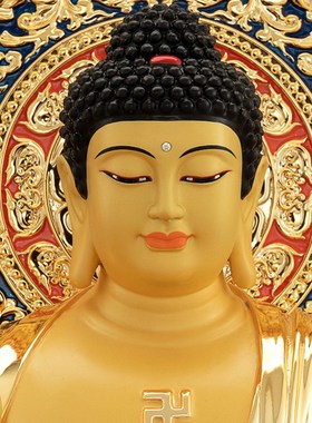 台湾纯铜鎏金药师佛神像供奉药师琉璃光如来佛像药师七佛铜像摆件