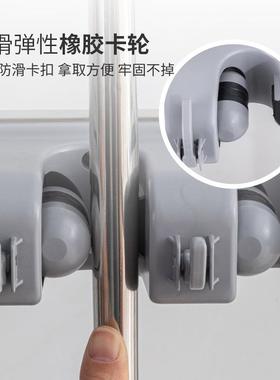 落地式挂钩墩布收纳学校清洁商用工具可移动不锈钢拖把扫把挂架子