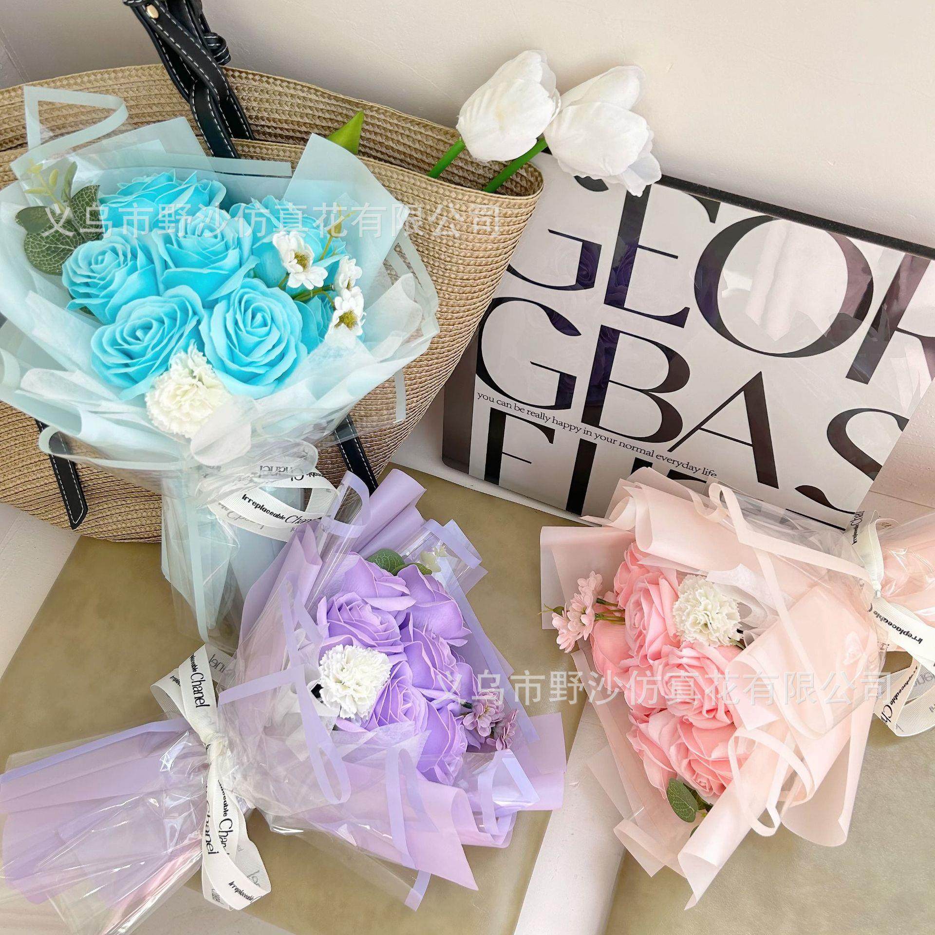 仿真花节xzh033-韩式七成品花束夕乌梅子酱玫瑰生香皂花教师日礼,淘宝优惠券,粉丝福利购,淘宝优惠卷