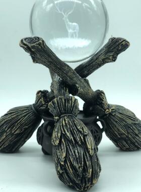 Besom面水晶球饰摆件展示架树脂扫帚塔桌装罗20221024支架水晶球