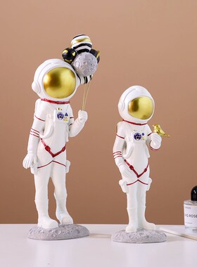速发实宇员太空人摆件创意家居桌面房间布置男孩桌面航用奖品科技