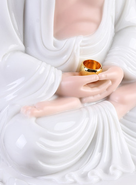 速发汉白玉件迦牟尼佛像客厅供奉释迦摩尼佛雕像三日如来佛摆释大