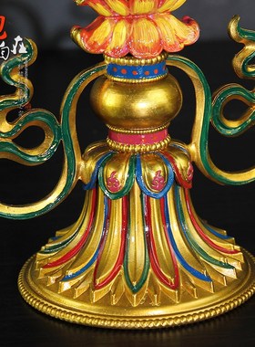 速发七政宝摆件纯铜居绘用家办公佛前供奉法器家彩装饰用品 7.5寸