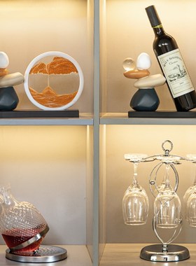 速发架来运转红酒时摆件客厅电视柜酒柜玄关轻奢高档餐边柜装饰品