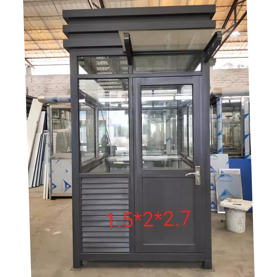 广东广州四柱钢结构岗亭方角保安亭停车场收费亭小区门卫室值班室 - 图2