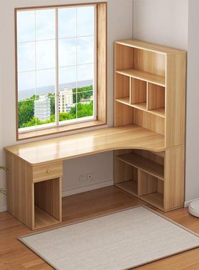 电脑台式桌转角书桌书架组合一体简约家用卧室学生学习桌写字桌子