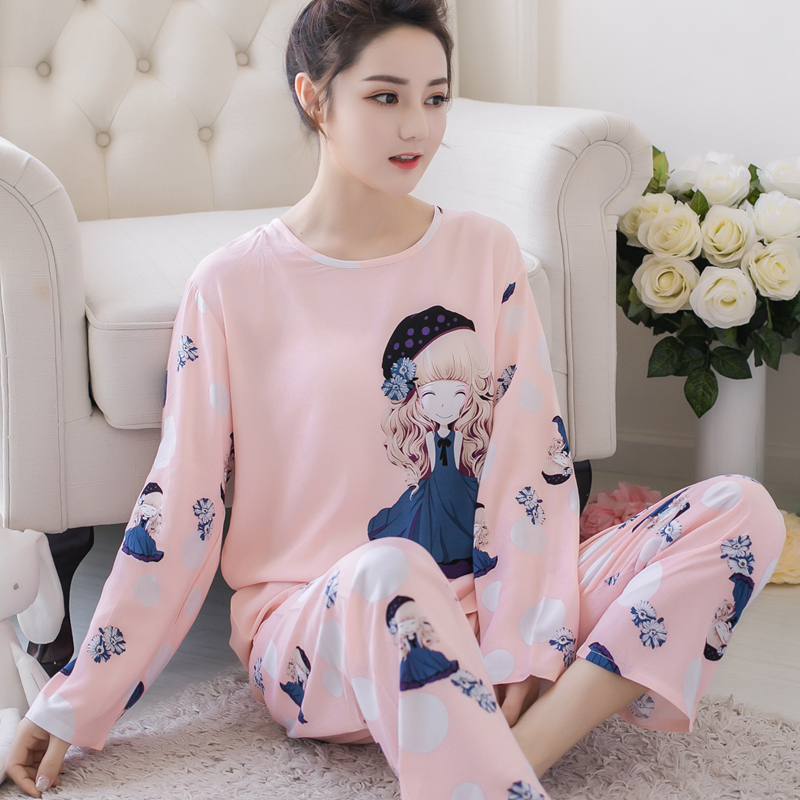 推荐Women Pajamas Sets Spring Autumn Thin Carton Generation-图2