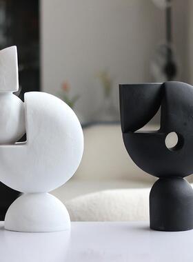 创意ins抽象艺术几何摆件现代客厅电视酒柜办公室家居样板房饰品