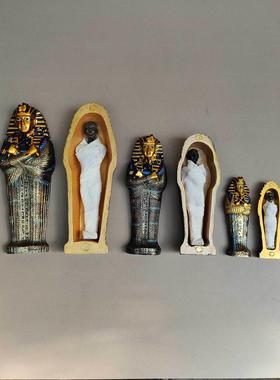 埃及木乃伊主题家居装饰品摆件法老道具尼罗河工艺品树脂摆件