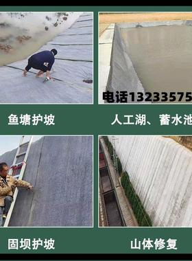 新型混凝土固化鱼塘护坡铺路沟渠河道水泥毯浇水改造固坝固土毯