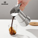 Juego de cafetera moka de acero inoxidable para uso doméstico