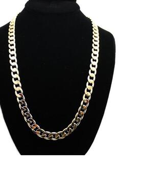 Necklace alloy chain hip-hop fashion simple necklace 12mm wi