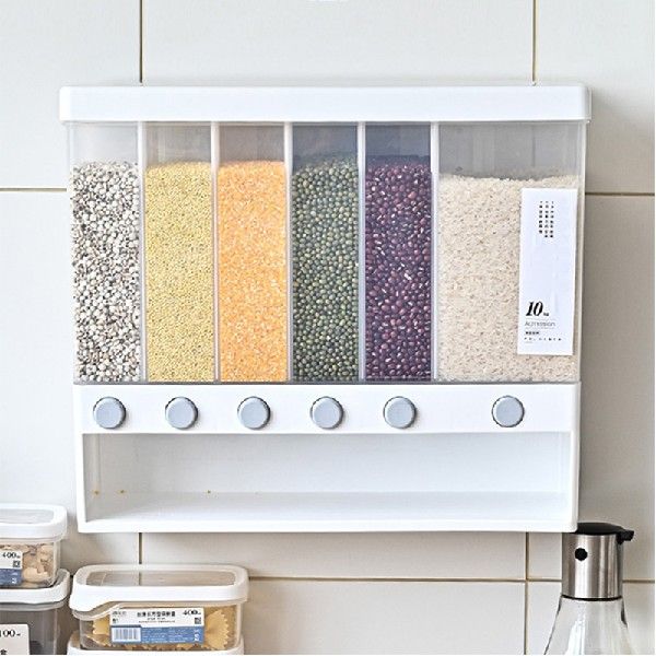 推荐Automatic Sealed Rice Storage Box Wall Mounted Cereal Gr - 图2
