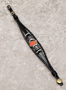 【小文精选青春派】个性复古手镯可调节男女情侣手环火影忍者