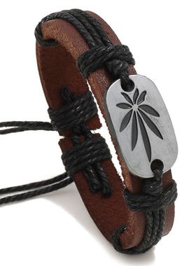 【小文精选青春派】个性复古皮质手錬可调节男女手环情侣手镯