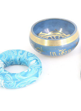 西藏颂钵佛音碗尼泊尔手工瑜伽钵会所颂钵家居用品含垫圈木棒