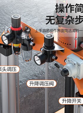 三立柱气动黄油机加压式油脂加注器黄油枪高压定时定量轴承润滑泵