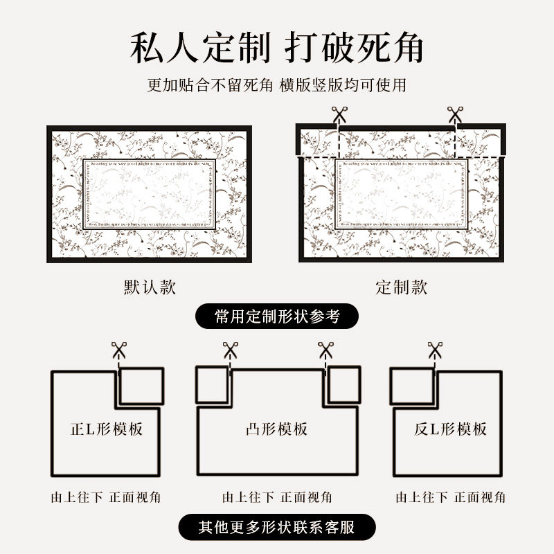Chinese style kitchen floor mats are non-slip, oil-proof and waterproof, wipeable, washable and stain-resistant, Song's aesthetic leather floor mats, strip carpet
