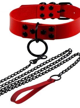 项圈男M男生铃铛项圈体育生颈套性感颈环狗链男m调教带牵引链