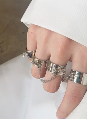 极速2020 New Punk Style Chain Link Multiple Finger Open Ring