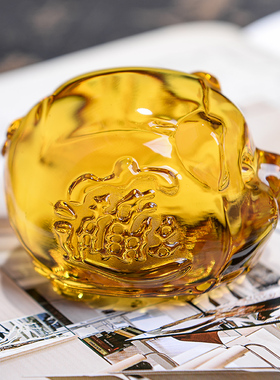 特价高档大小黄水晶猪招财摆件 猪年礼品生日礼物客厅家居装饰品