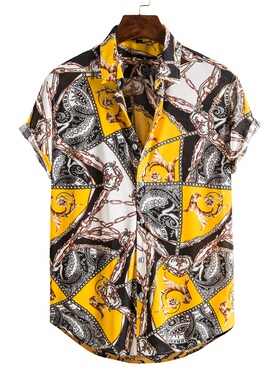 极速Men's Short Sleeve Male Shirts for Mens Social Luxur