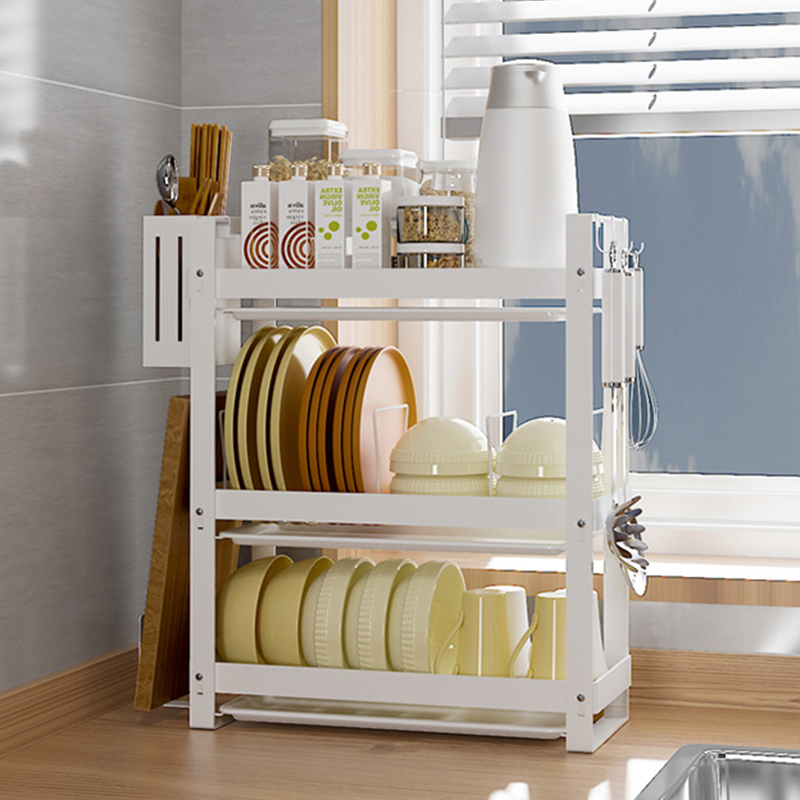 厨房沥水架水槽边不锈钢洗碗槽碗碟碗筷碗盘小型放碗架窄款置物架 - 图1