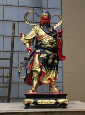 厂家直销树脂佛像 88cm贴金彩绘韦陀菩萨 寺庙关公韦陀护法神像