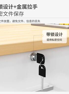 办公室文件柜桌下收纳柜木质带锁矮柜收纳柜办公柜置物边柜抽屉柜