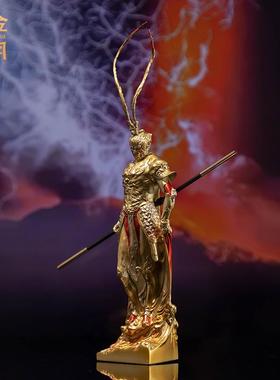 铜金岁月齐天大圣孙悟空黄铜彩摆件孙悟空美猴王彩绘工艺彩铜摆件
