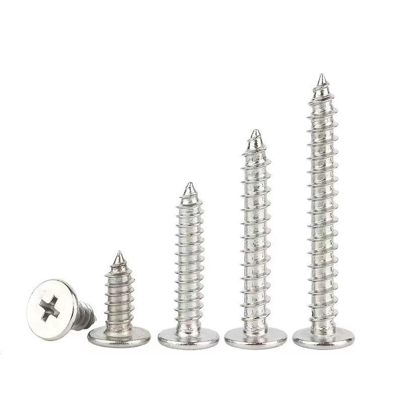 304不锈钢十字薄平头螺丝钉M2/M3/M4/M5/M6CA扁平头自攻 - 图0