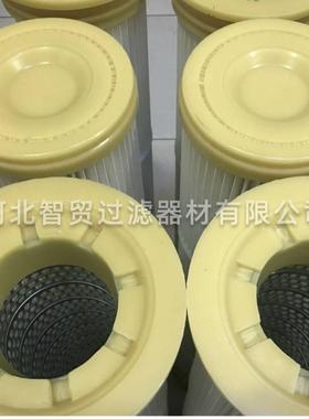 生产替代布袋除尘滤芯PTFE覆膜防静电滤筒顶装注胶盖除尘滤筒