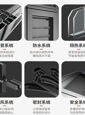 供应135三轨断桥推拉窗铝合金封阳台阳台隔断窗断桥推拉窗